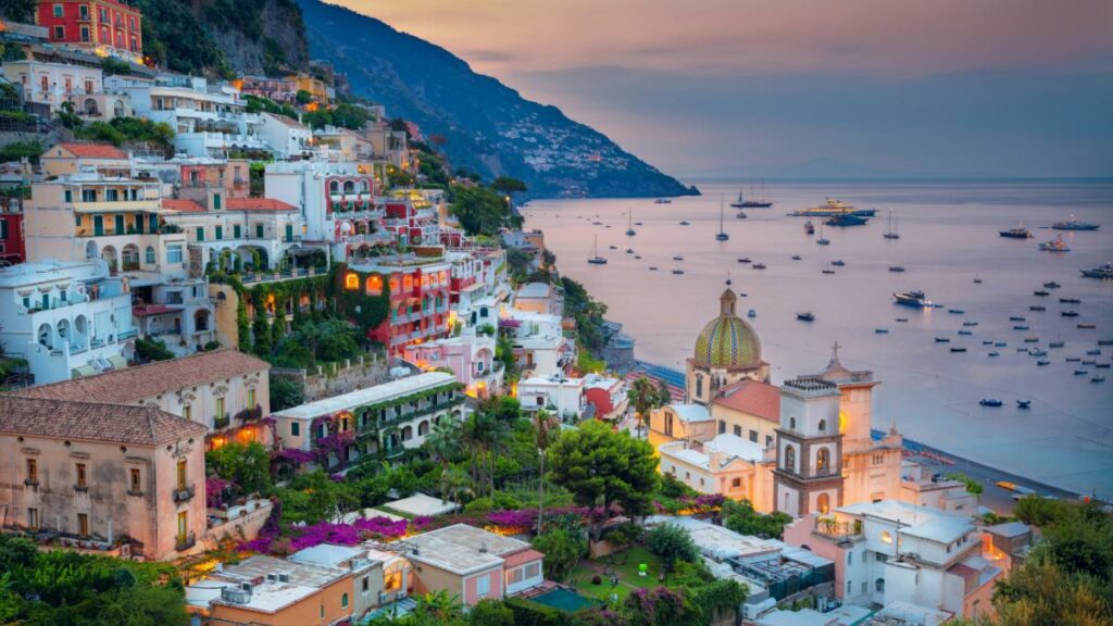 coastal views in Campania region of Italy
