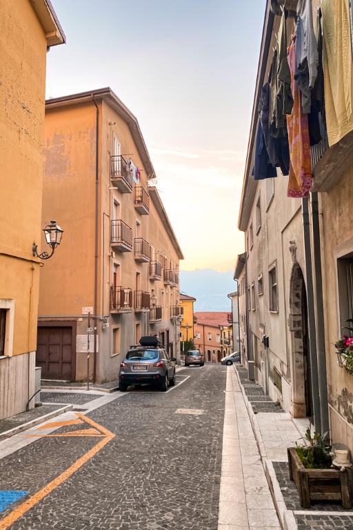 narrow street in a small Italian town