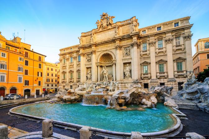 marvel at the trevi fountain