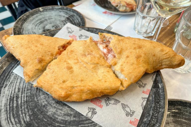a calzone on a plate