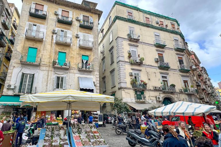 bustling outdoor market in naples