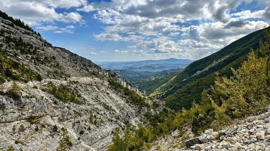 Mountains in Majella National Parks in Italy in September