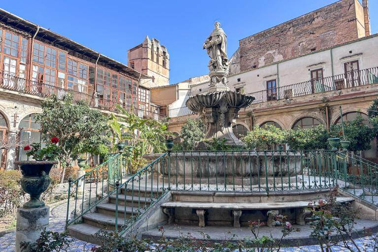 Amongst Romans Home 4 courtyard of a cloister in Palermo